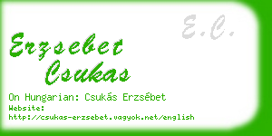 erzsebet csukas business card
